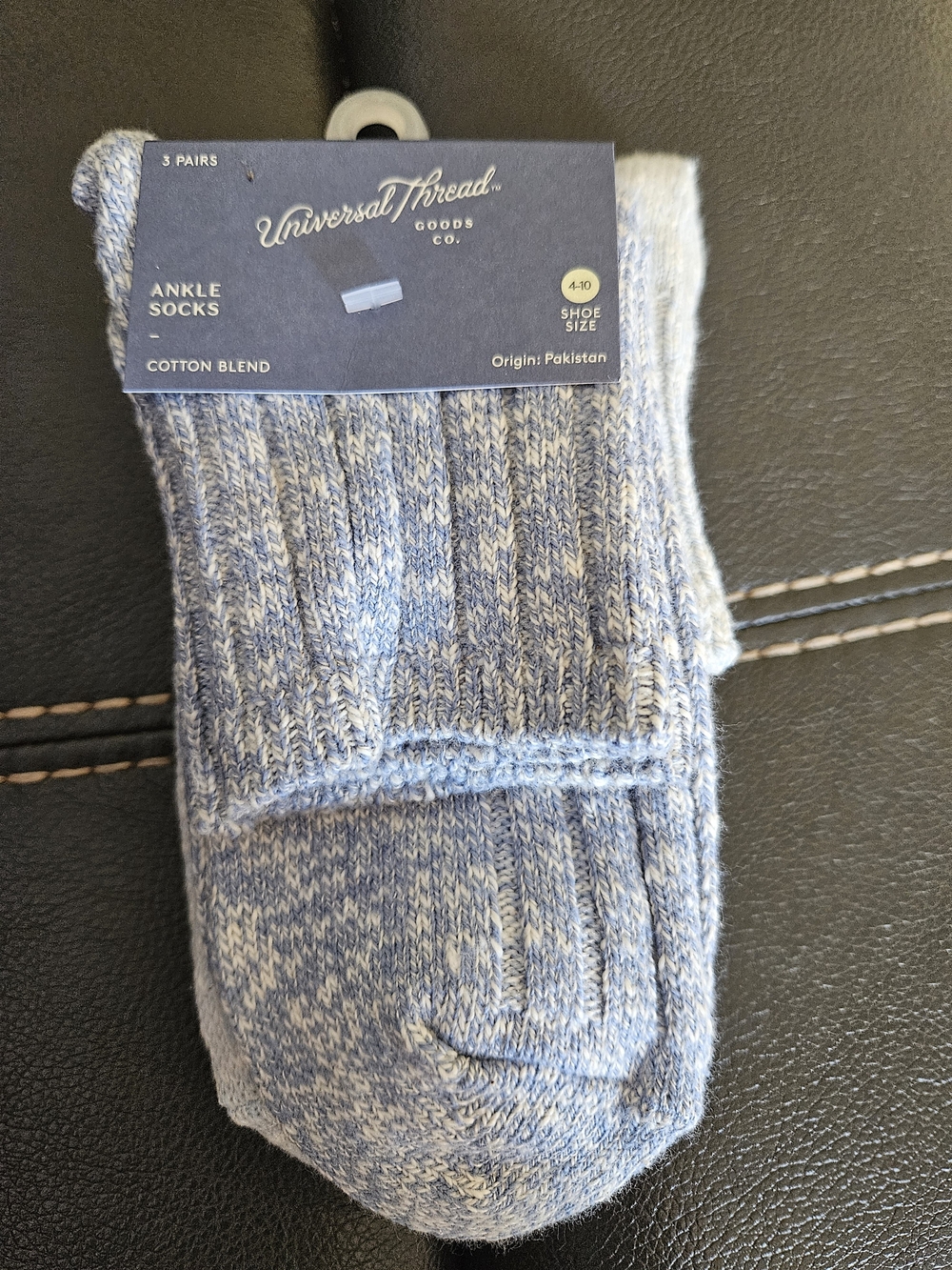 Universal Thread Ankle Socks - Light Blue Heather